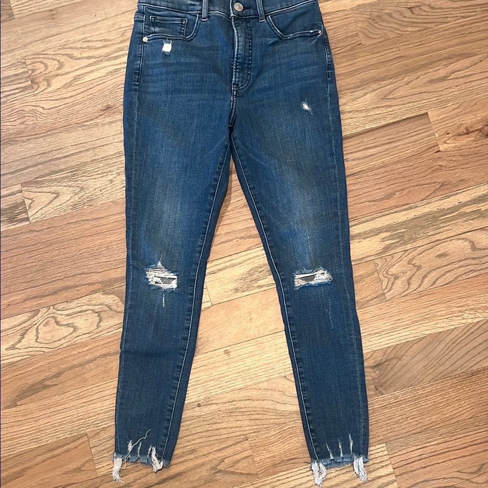 🔴5 for $25- Express 4R high rise skinny distressed jeans stretch